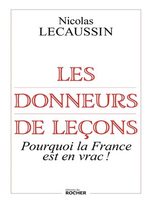 cover image of Les donneurs de leçons